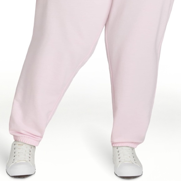 NEW Women 2 piece sweatsuit set  Pull over Hoodie w Jogger Pants Pink L - Picture 9 of 17